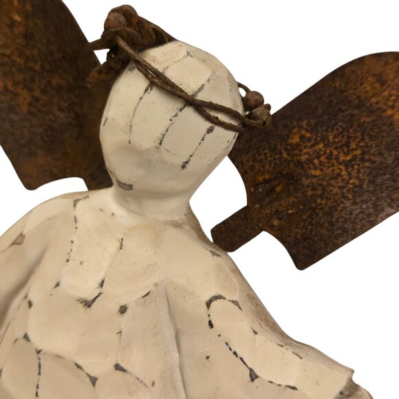 Angel Figurine Garden Shovel Wings Flowers Gardener 7 Inch P Caldwell - Picture 9 of 16